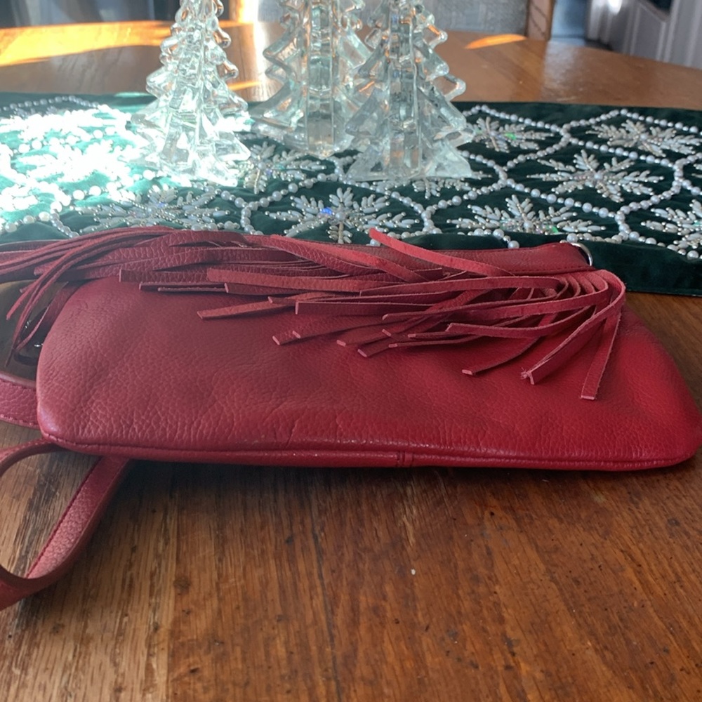 Neiman Marcus Fringe Leather Crossbody - Picture 9 of 10